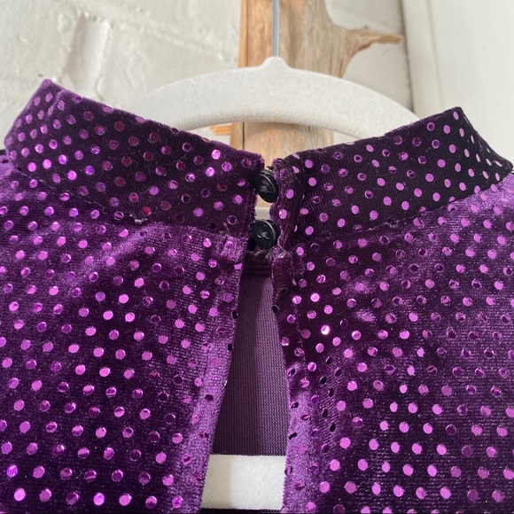 π ZARA FESTIVE DAYS PURPLE SEQUIN MOCK NECK MAXI DRESS! - Picture 12 of 16